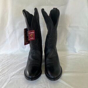 NWOB Ariat Black Deertan Women's Heritage Western R Toe Boot – style #15770